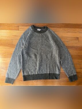 Faherty donegal wool army green sweater sample - size M